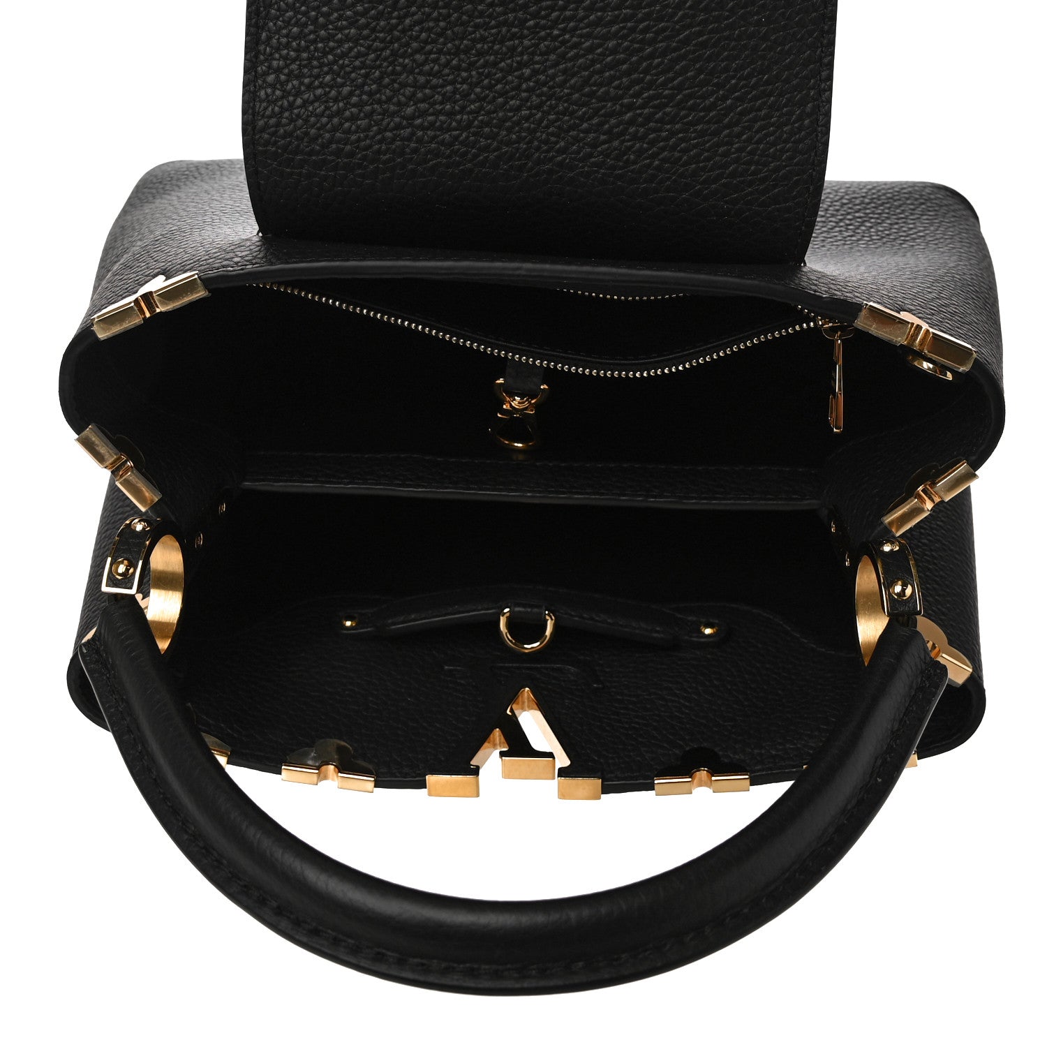 Louis Vuitton Taurillon Embellished Flower Crown Capucines PM Black 5 of 9