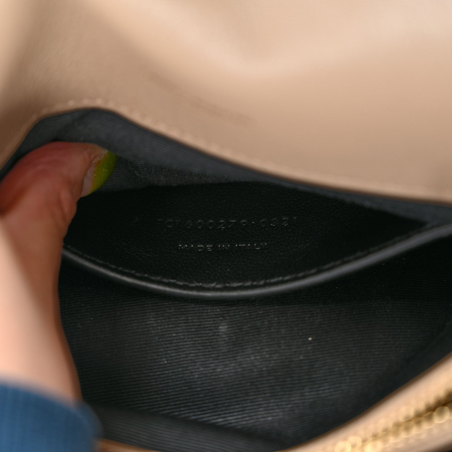 Saint Laurent Sheepskin Matelasse Chevron Monogram Medium College Bag Dark Beige 7 of 10