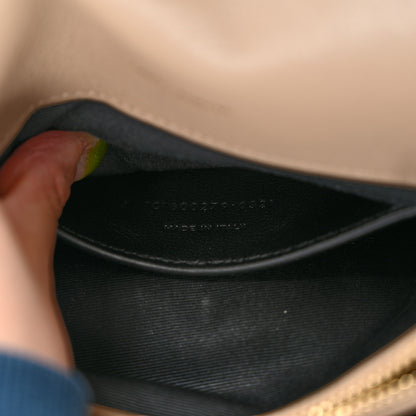 Saint Laurent Sheepskin Matelasse Chevron Monogram Medium College Bag Dark Beige 7 of 10