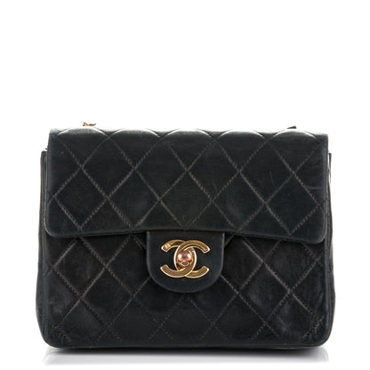 Chanel Lambskin Quilted Mini Square Flap Black 1 of 7