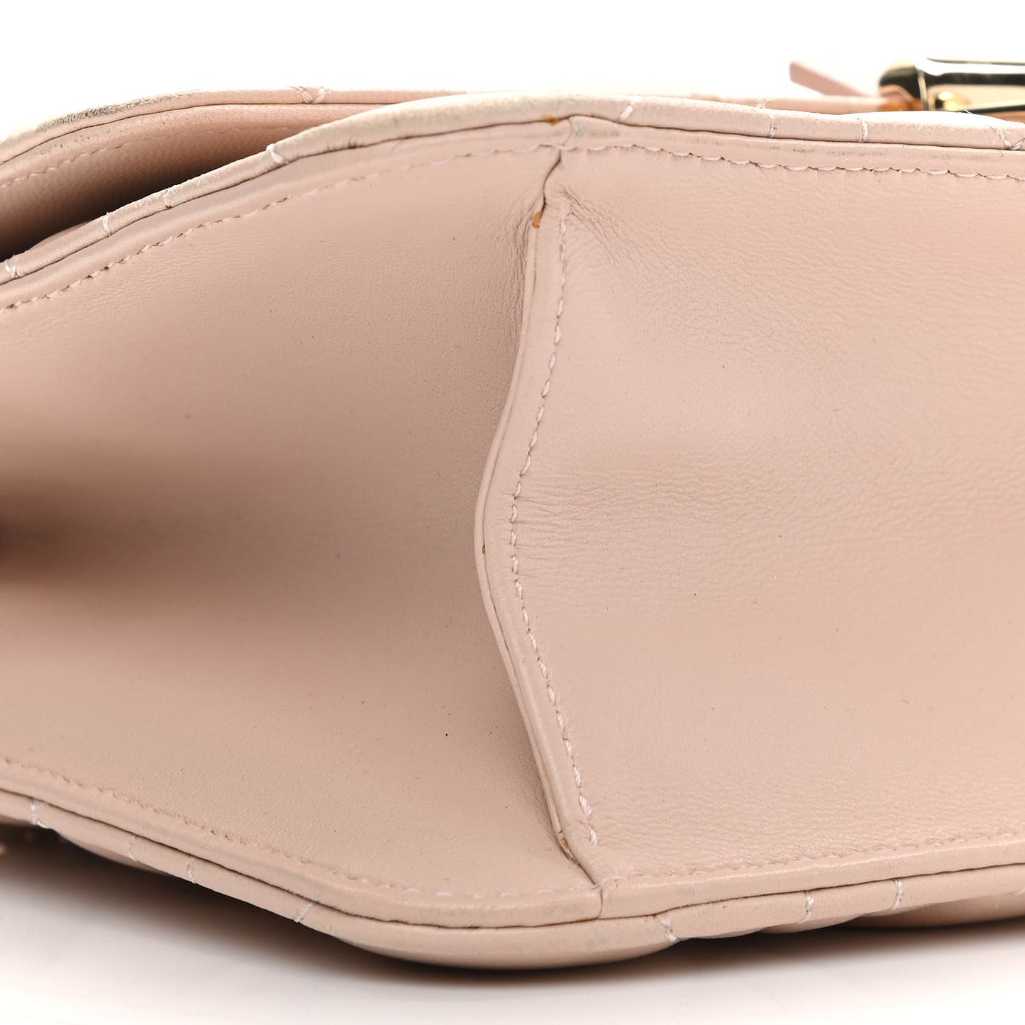 Lambskin Cannage Miss Dior Promenade Pouch Beige