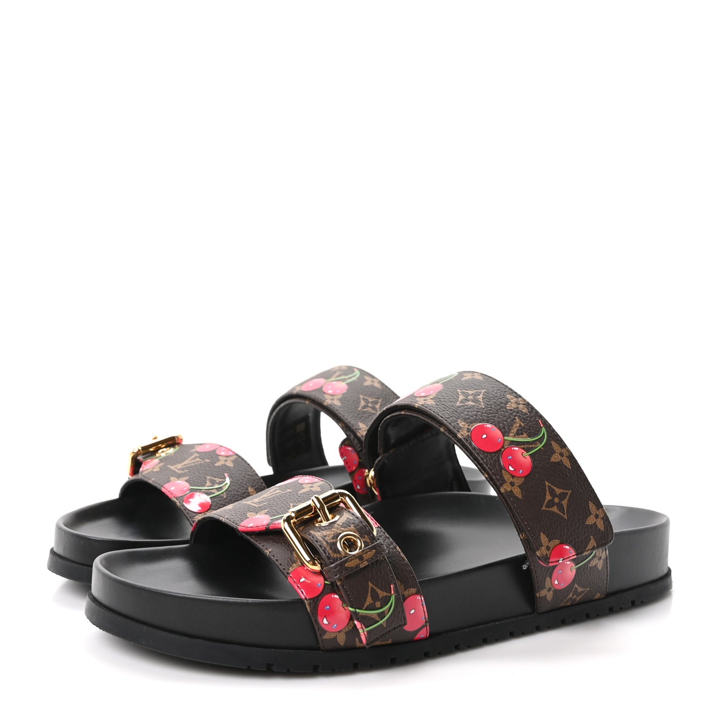 LV X TM Monogram Cerises Bom Dia Comfort Mule Sandals 39
