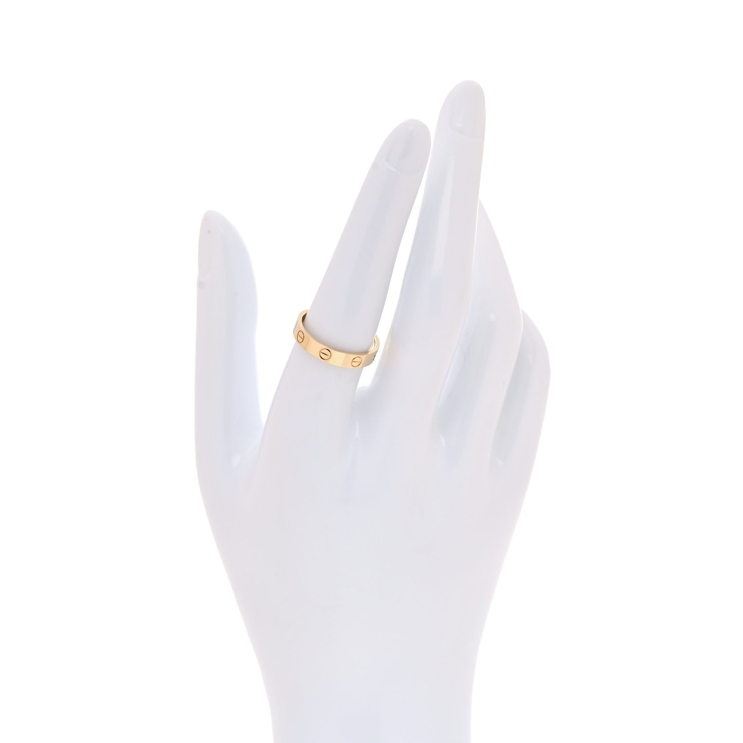 18K Yellow Gold 3.5mm LOVE Wedding Band Ring 55 7.25