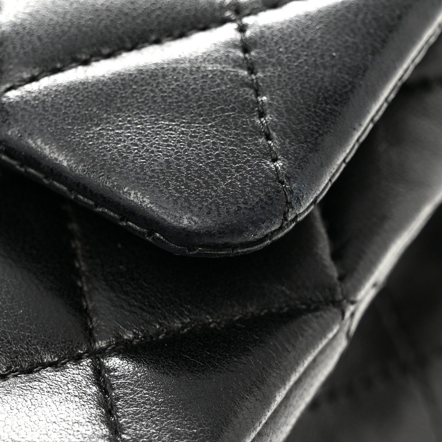 Chanel Lambskin Quilted Medium Double Flap Black 12 of 14