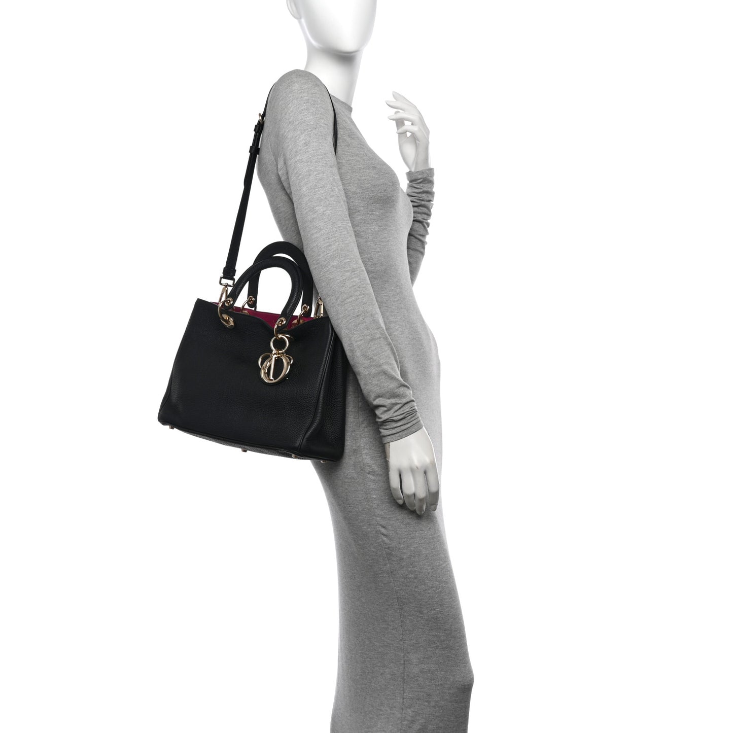 Bullcalf Medium Diorissimo Tote Black Rose Indien