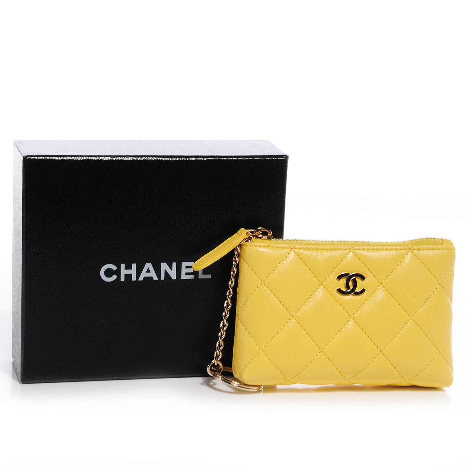 Chanel Lambskin Key Holder Case Jaune Yellow 5 of 8