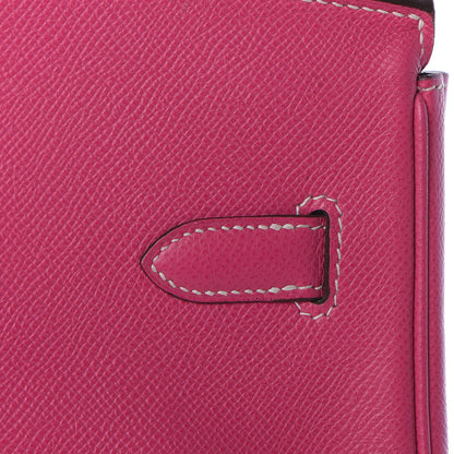 Hermes Epsom Candy Birkin 35 Rose Tyrien Rubis 26 of 33