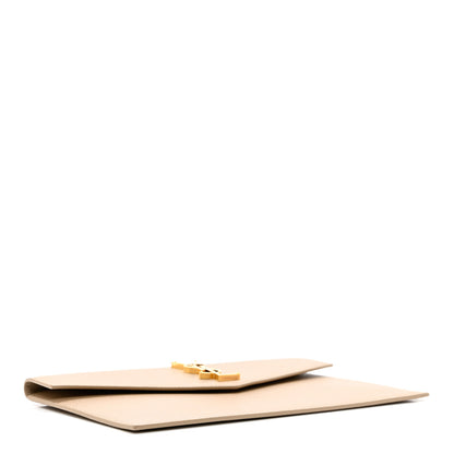Saint Laurent Grain De Poudre Uptown Pouch Dark Beige 3 of 6