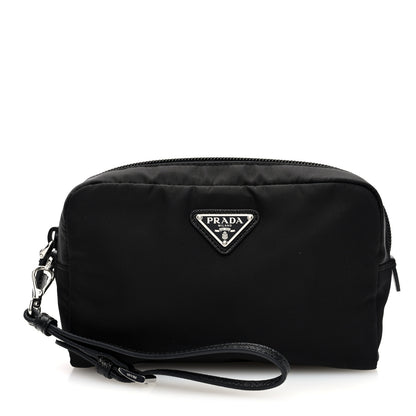 Prada Re-Nylon Vela Saffiano Wristlet Black 1 of 7