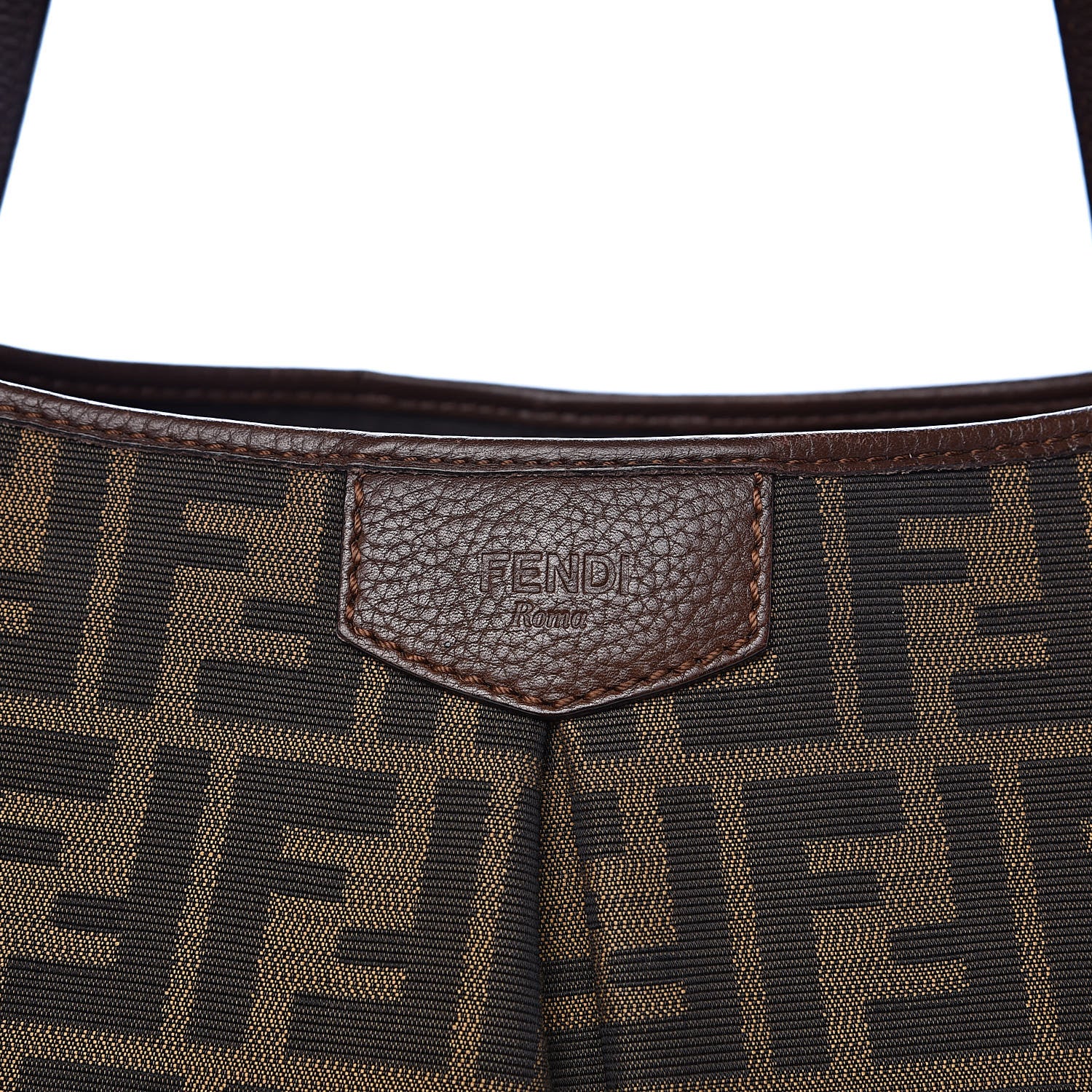 Fendi Zucca Vitello Artic Grande Shopping Tote Tobacco Castagna 14 of 16