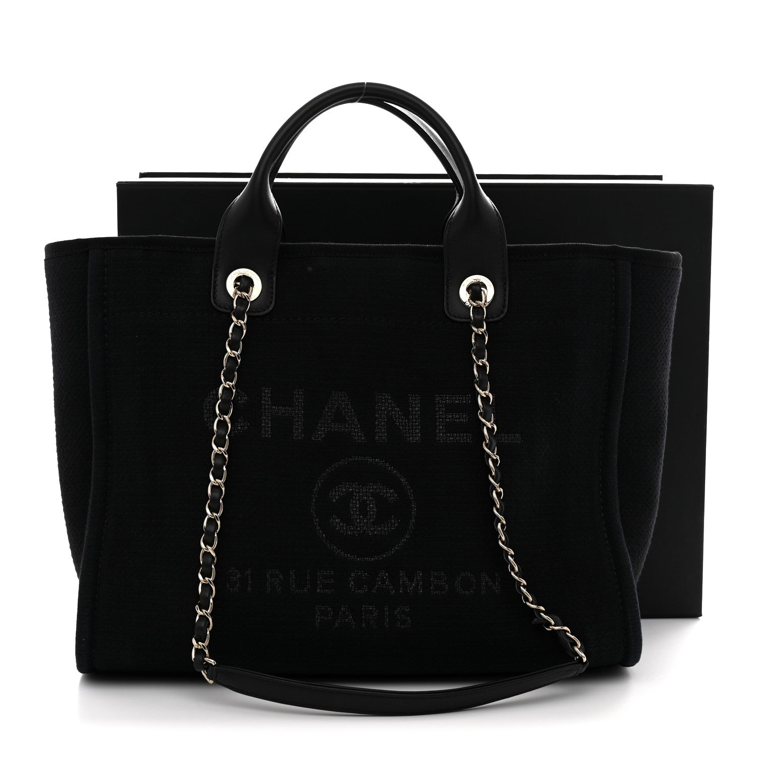 Chanel Mixed Fibers Small Deauville Tote Black 11 of 11