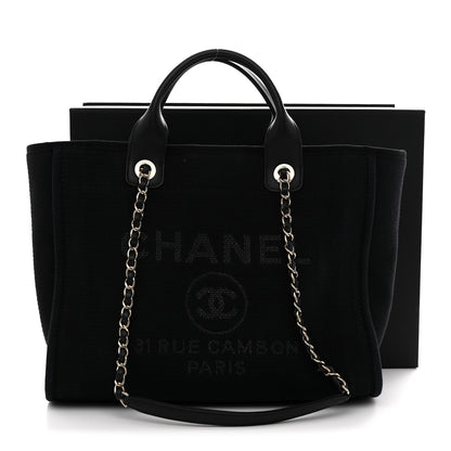 Chanel Mixed Fibers Small Deauville Tote Black 11 of 11