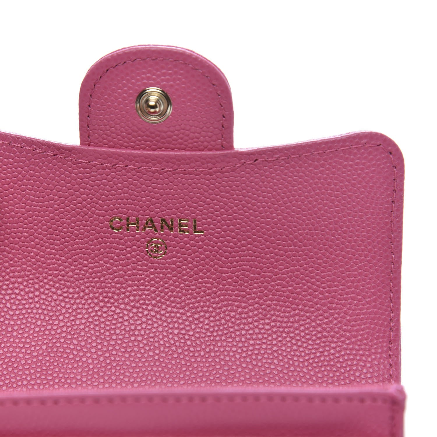 Chanel Caviar Quilted Flap Card Holder Wallet Pink 7 of 9