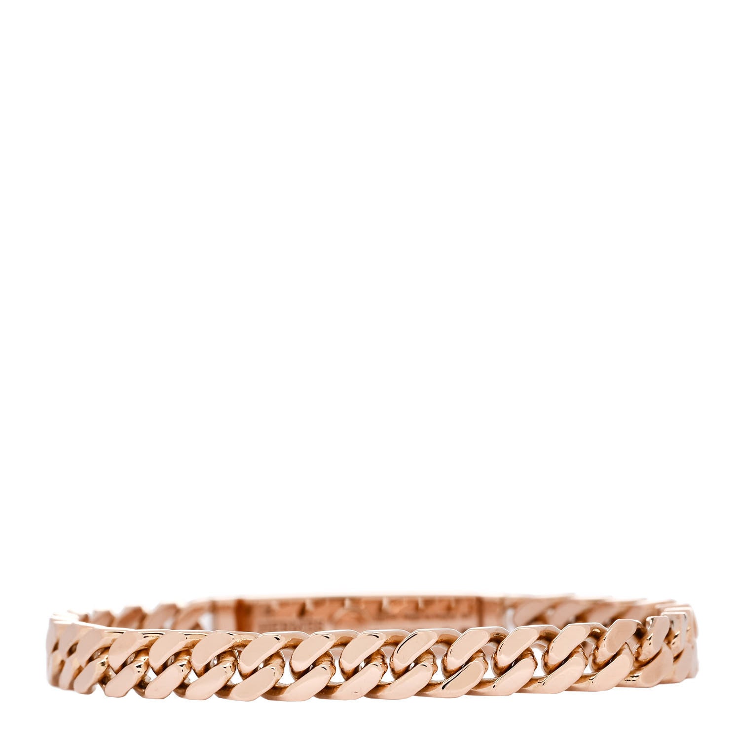 Hermes 18K Rose Gold Diamond PM Kelly Gourmette Bracelet ST 2 of 4