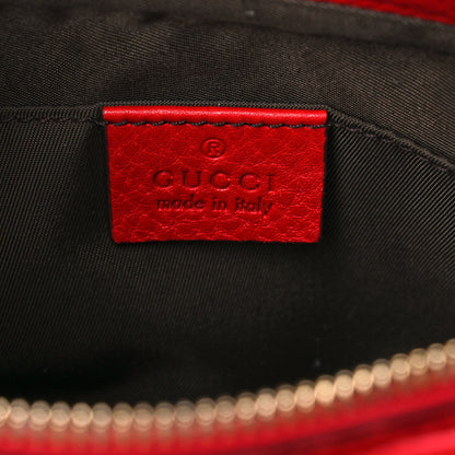 Gucci Pebbled Calfskin Soho Cosmetic Case Tabasco Red 6 of 10