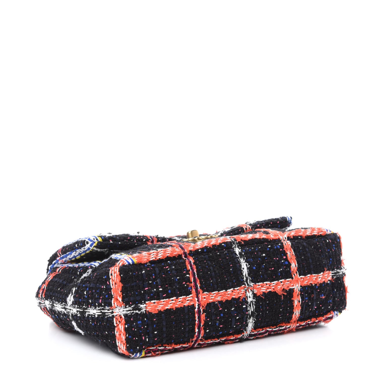 Chanel Tweed Quilted Medium Chanel 19 Flap Black Multicolor 4 of 11
