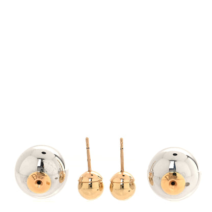 Christian Dior Mise En Dior Tribal Earrings Silver Gold 3 of 5