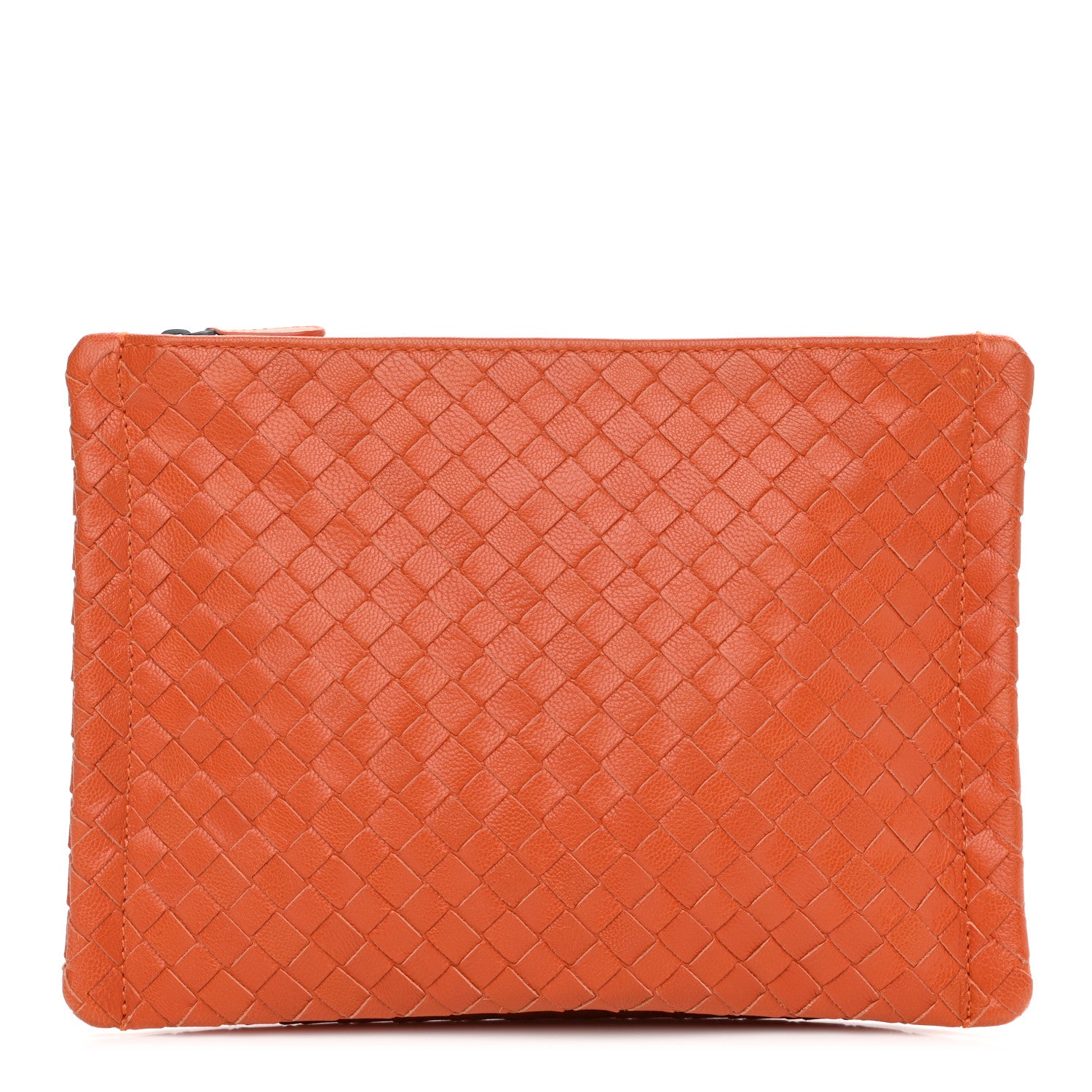 Bottega Veneta Nappa Intrecciato Medium Zip Pouch Orange 1 of 7