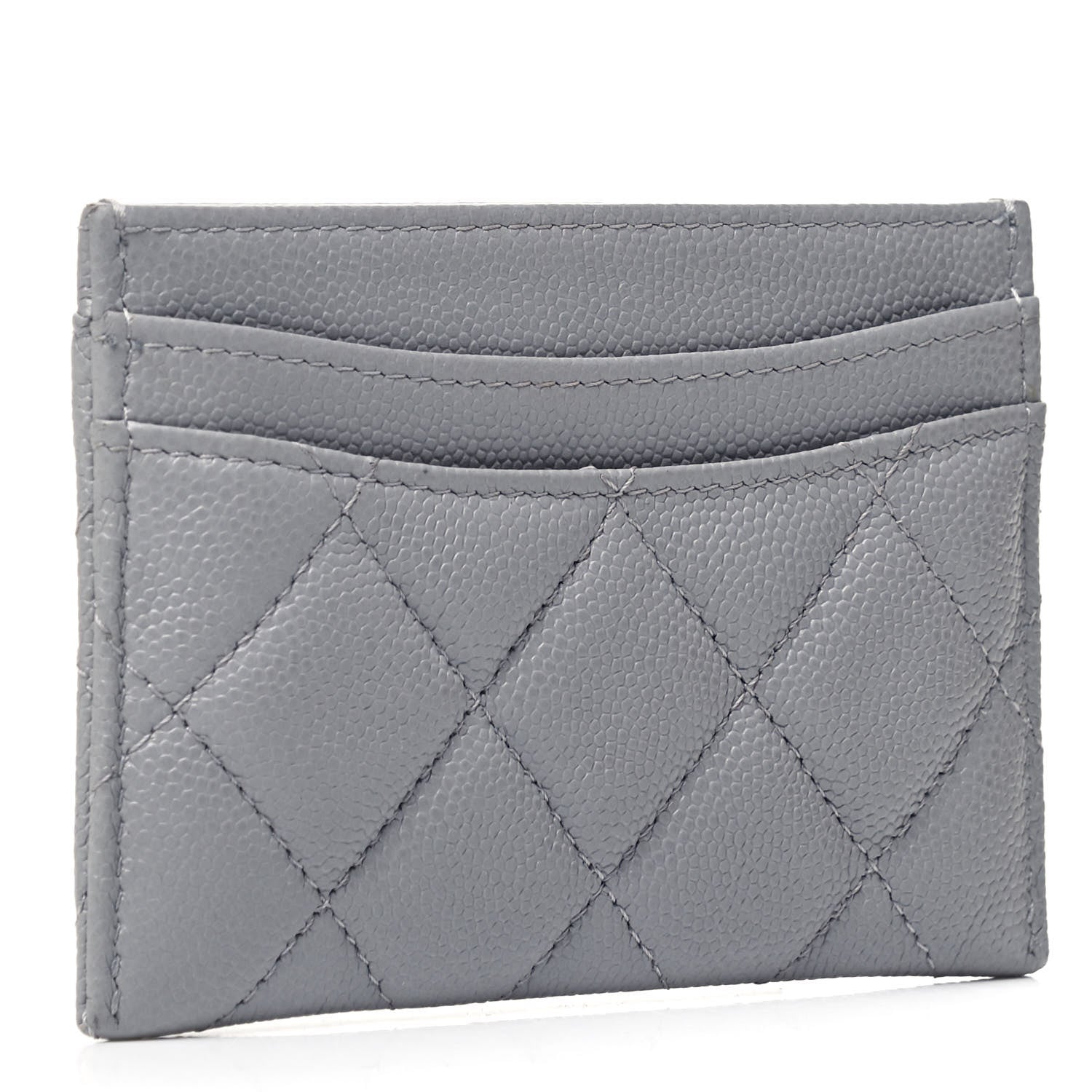 Chanel Caviar Quilted Card Holder Grey 3 of 8
