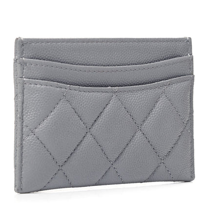 Chanel Caviar Quilted Card Holder Grey 3 of 8