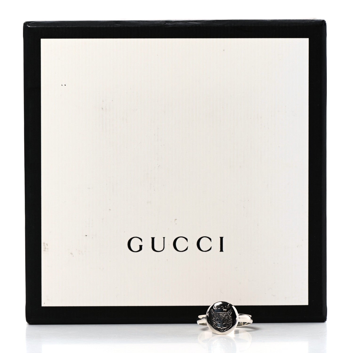 Gucci Sterling Silver Blind for Love Mystic Cat Ring 62 10 829951