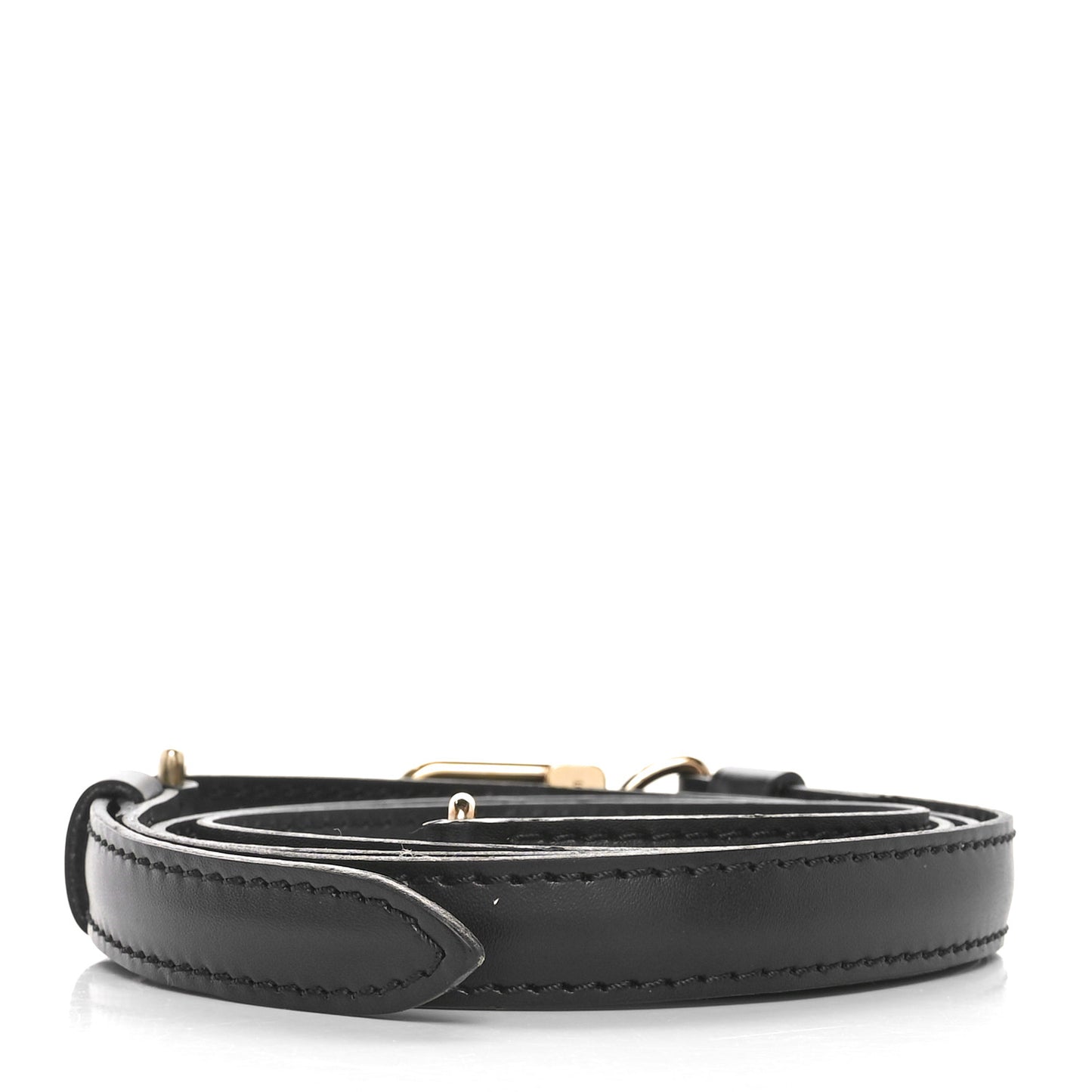 Calfskin 12mm Adjustable Shoulder Strap Black