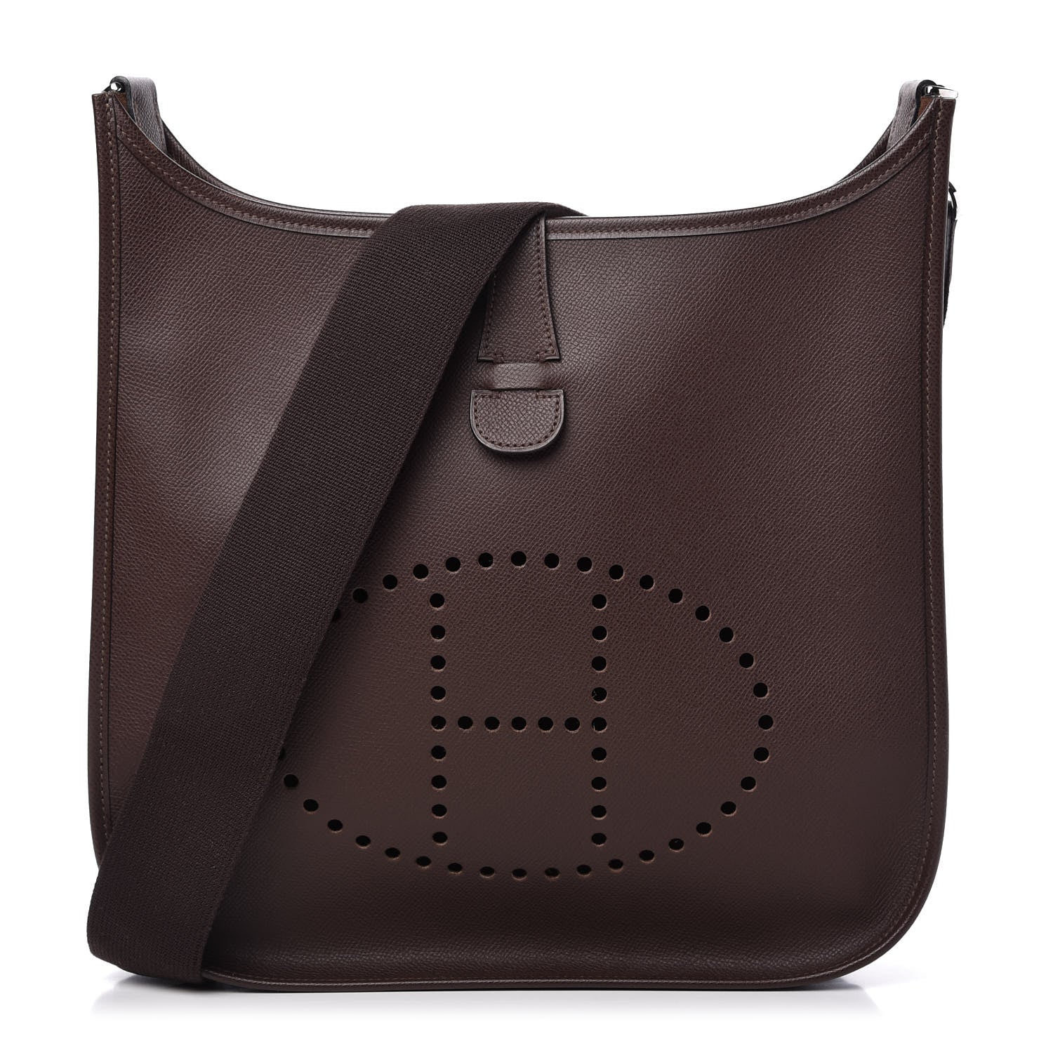 Hermes Epsom Evelyne II GM Chocolate 1 of 8