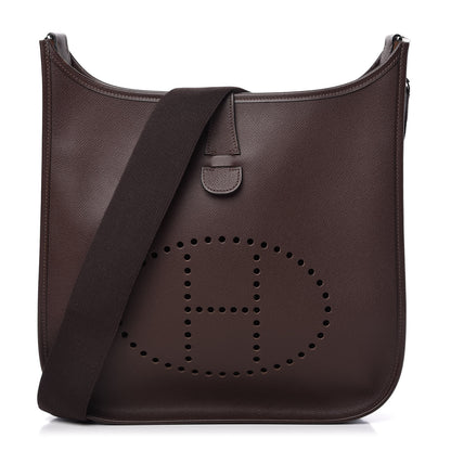 Hermes Epsom Evelyne II GM Chocolate 1 of 8