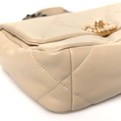 Chanel Lambskin Quilted Medium Chanel 19 Flap Beige 9 of 11