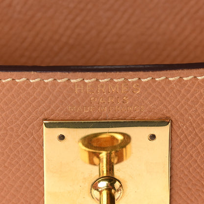 Hermes Courchevel Kelly Retourne 28 Gold 7 of 13
