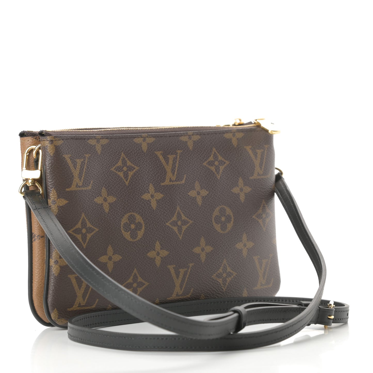 Reverse Monogram Giant Double Zip Pochette