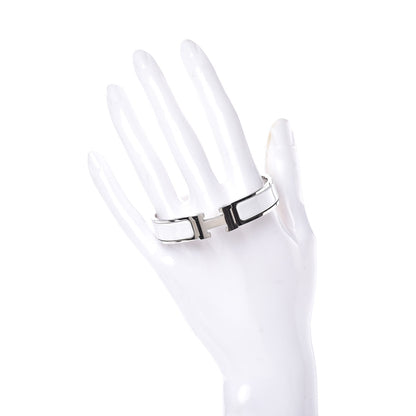 Hermes Enamel Narrow Clic Clac H Bracelet PM White 2 of 5