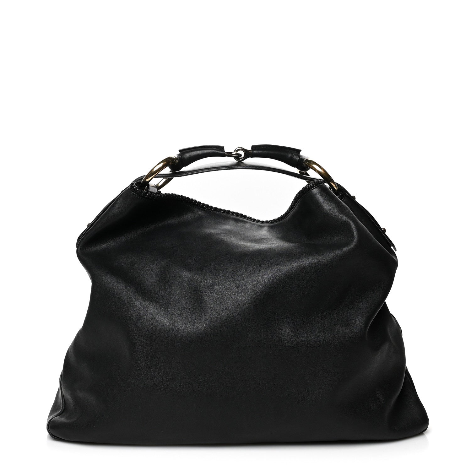 Gucci Calfskin Large Horsebit Chain Hobo Black 1 of 10