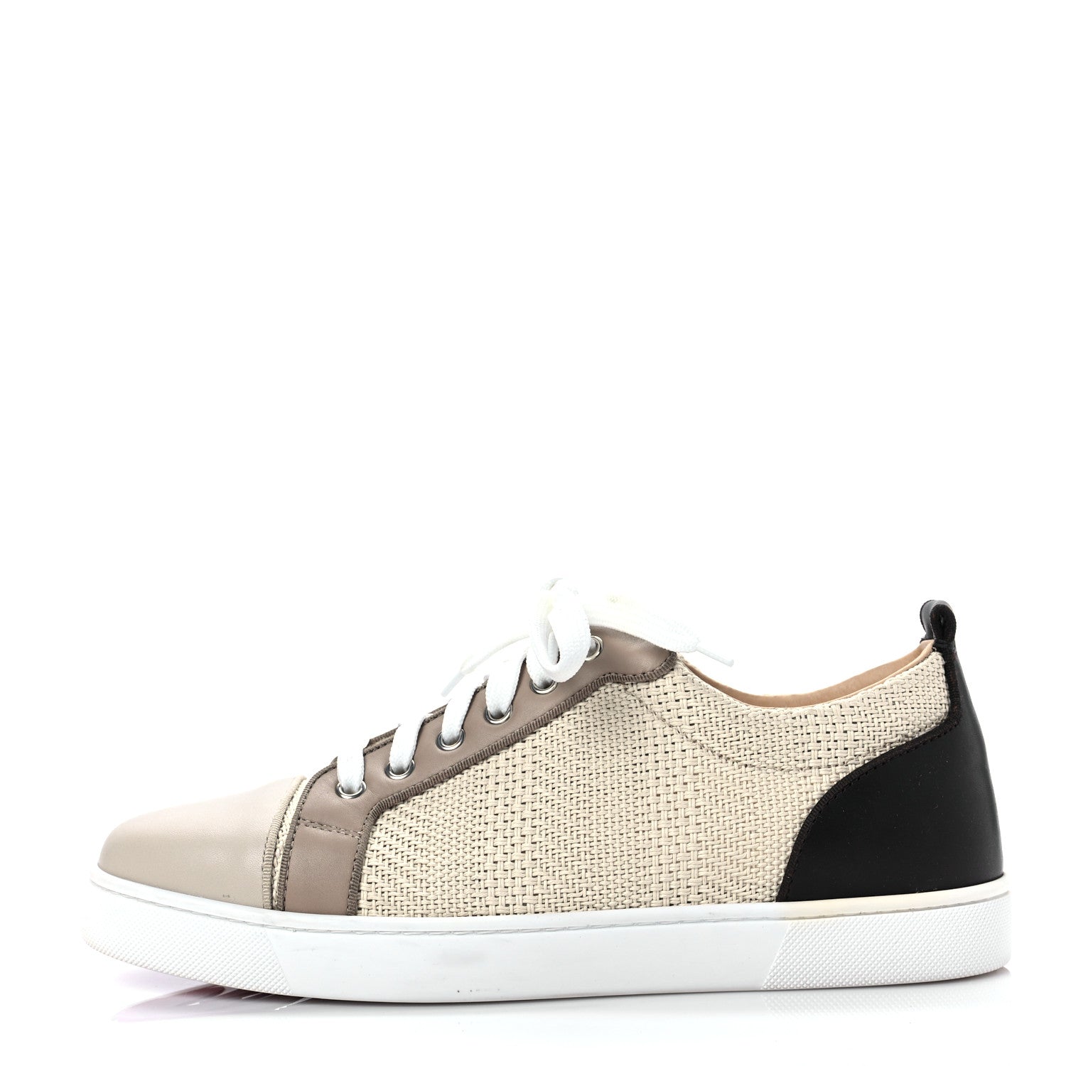 Christian Louboutin Calfskin Mens Junior Orlato Flat Sneakers 42 Natural 1 of 8