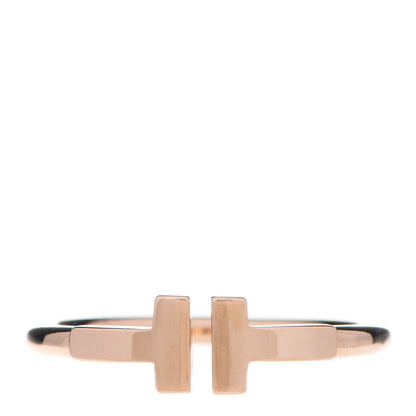 Tiffany 18K Rose Gold T Wire Ring 54 6.75 1 of 4