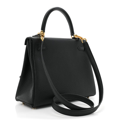Hermes Togo Kelly Retourne 25 Black 3 of 9