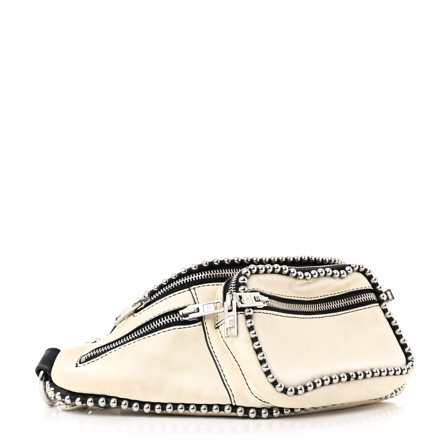 Lambskin Attica Studded Belt Bag White