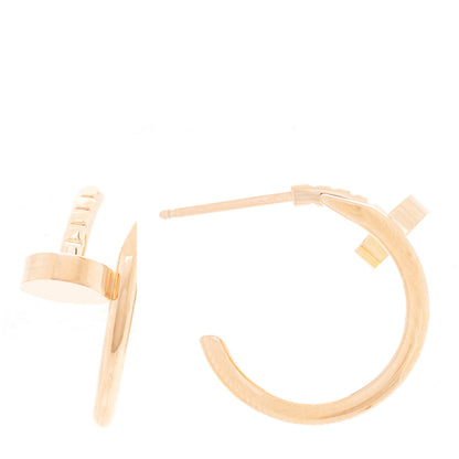 Cartier 18K Pink Gold Juste Un Clou Hoop Earrings 1 of 5