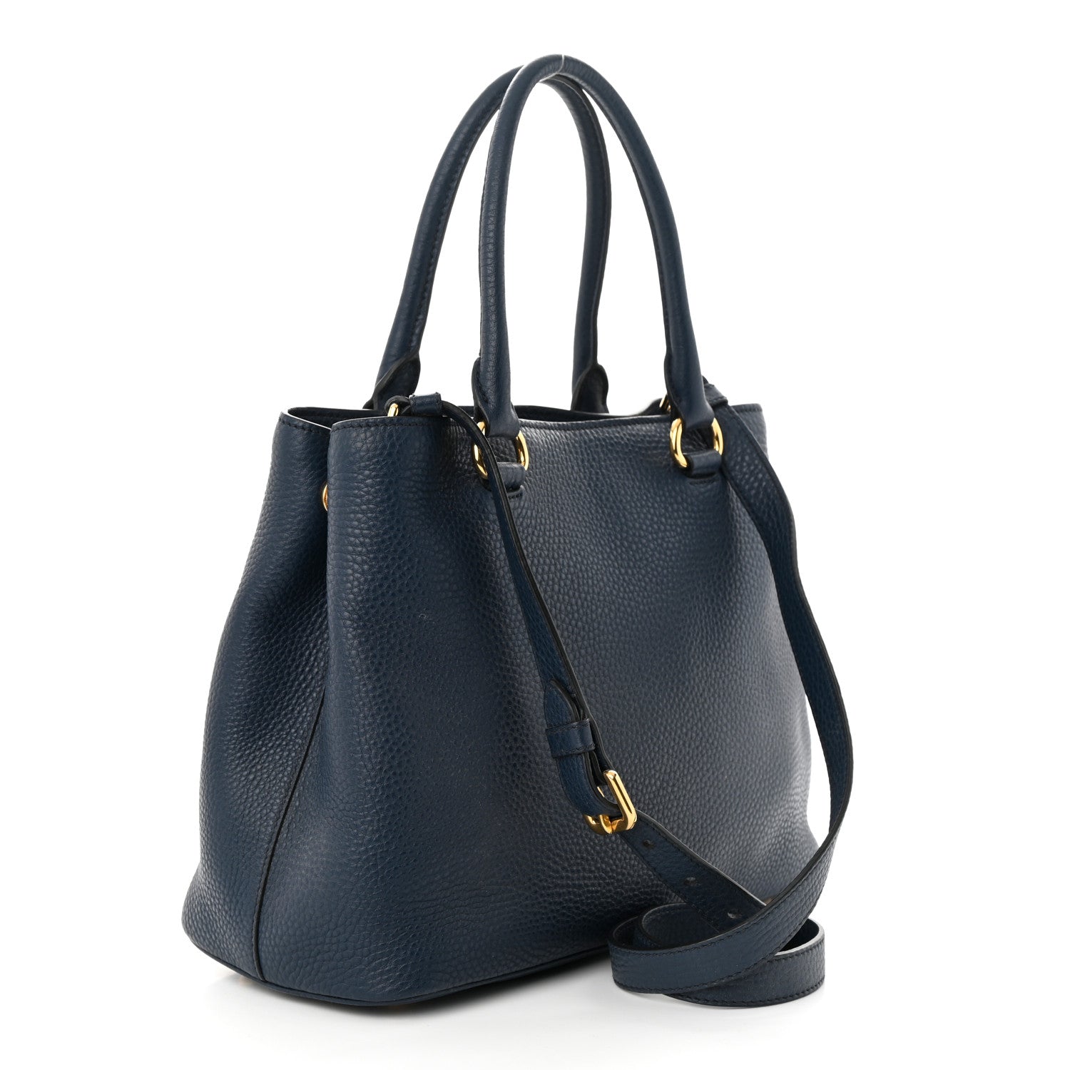 Prada Vitello Daino Top Handle Bag Baltico 3 of 13