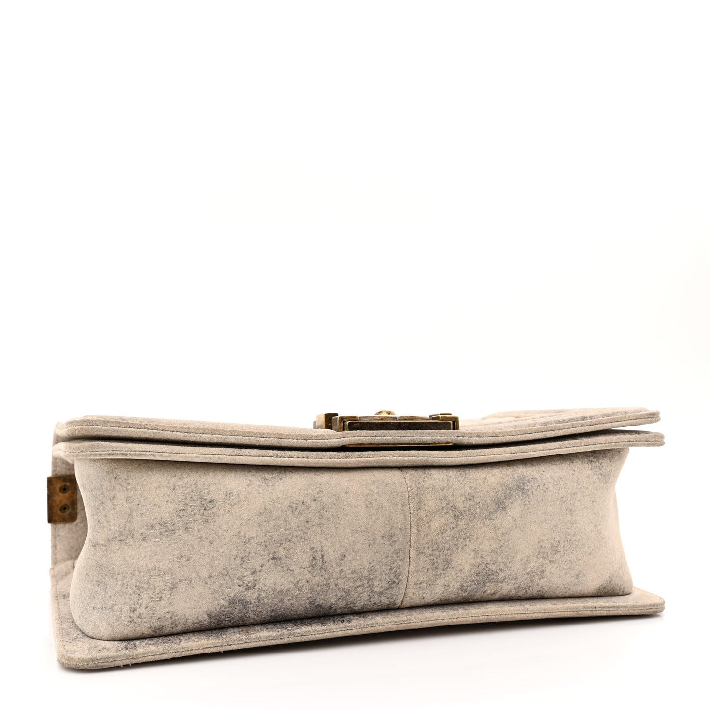 Iridescent Calfskin Quilted Medium Boy Flap Beige
