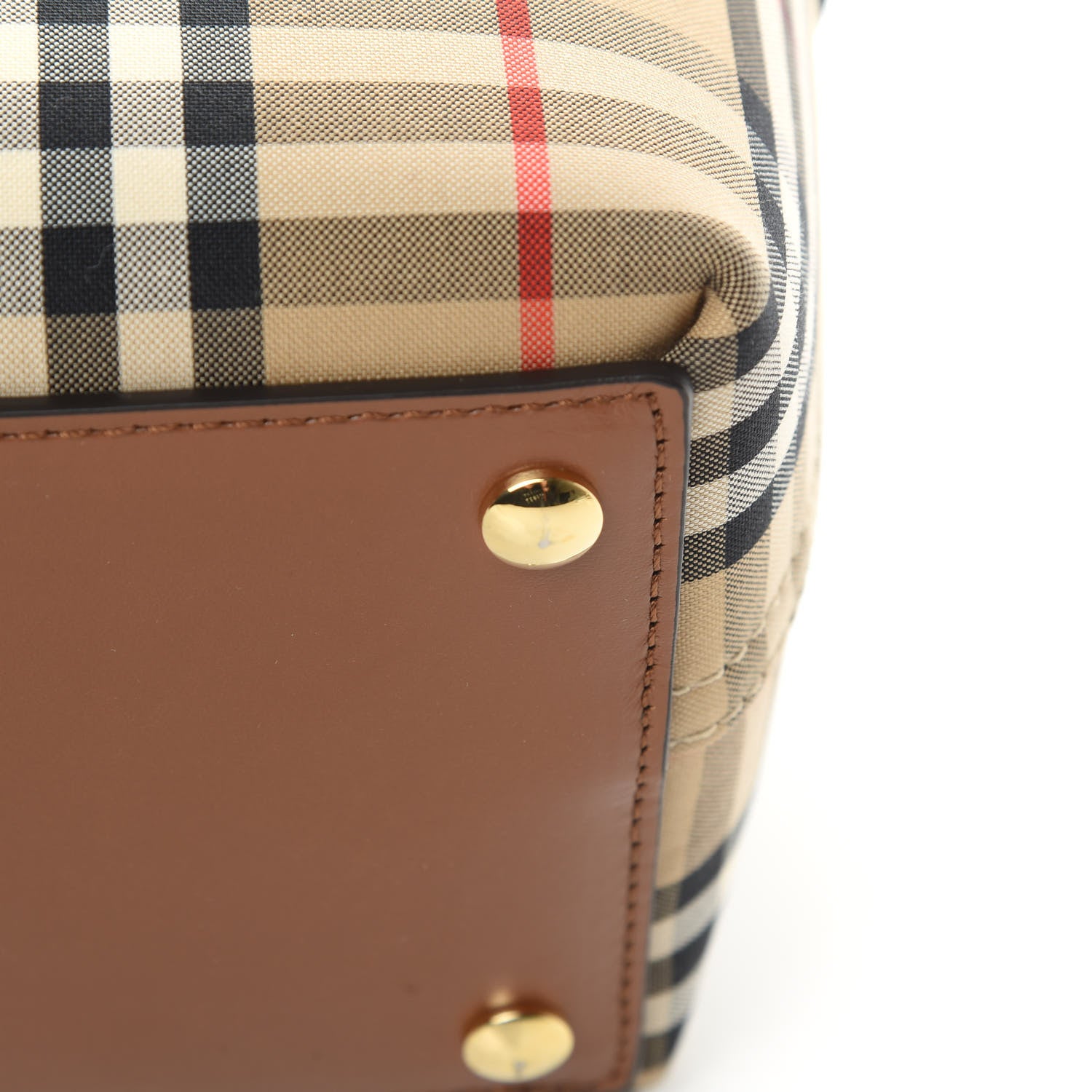 Burberry Calfskin Vintage Check Triple Stud Mini Belt Bag Archive Beige 13 of 15