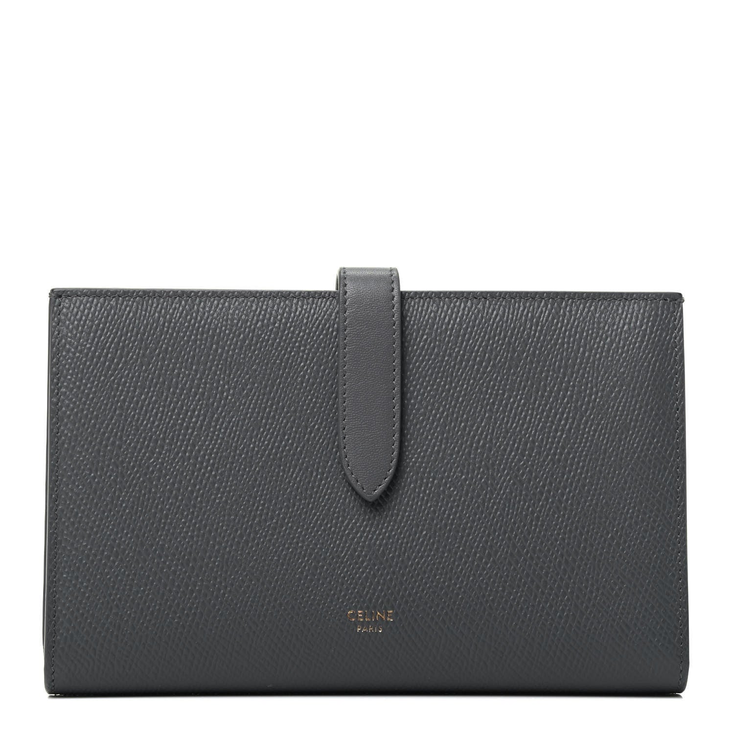 Celine Grained Calfskin Large Multifunction Strap Wallet Medium Grey 1 of 6