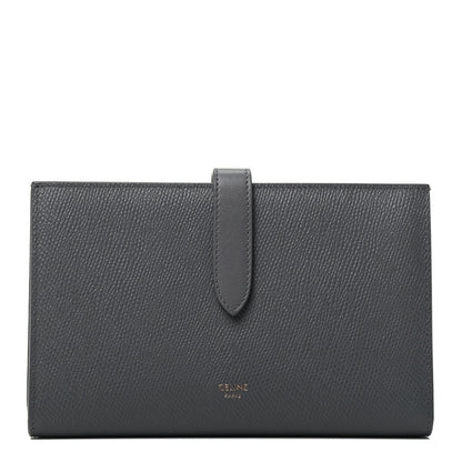 Celine Grained Calfskin Large Multifunction Strap Wallet Medium Grey 1 of 6