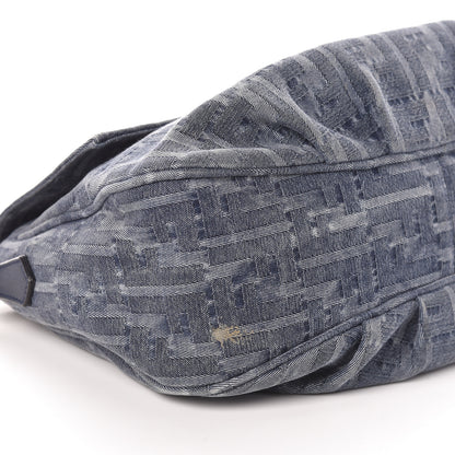 Fendi Denim Zucca Mia Shoulder Flap Blue 8 of 11
