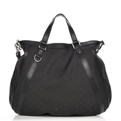 Gucci Monogram Medium Abbey Convertible Tote Black 1 of 11