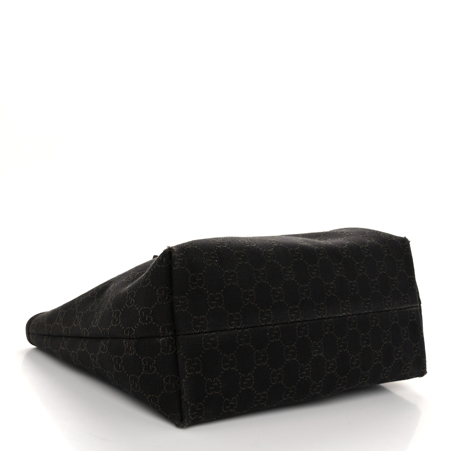 Gucci Denim Monogram Medium Jolicoeur Tote Dark Brown 4 of 12