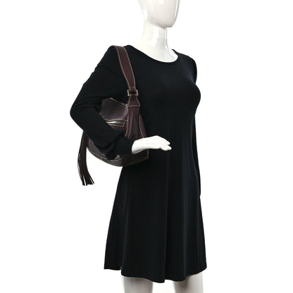 Chanel Grained Calfskin Tassel Hobo Bordeaux 2 of 9