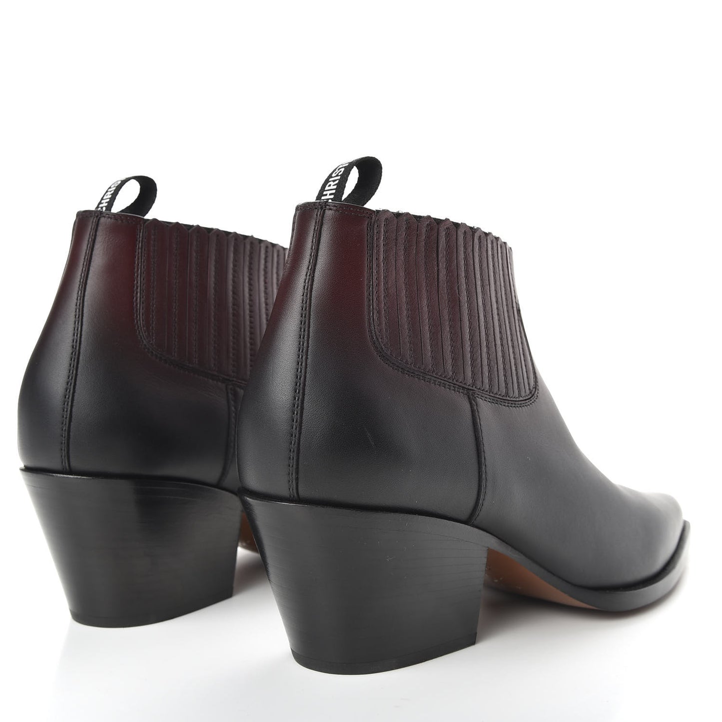 Matte Calfskin Ombre L.A. Ankle Boots 41 Black Rouge