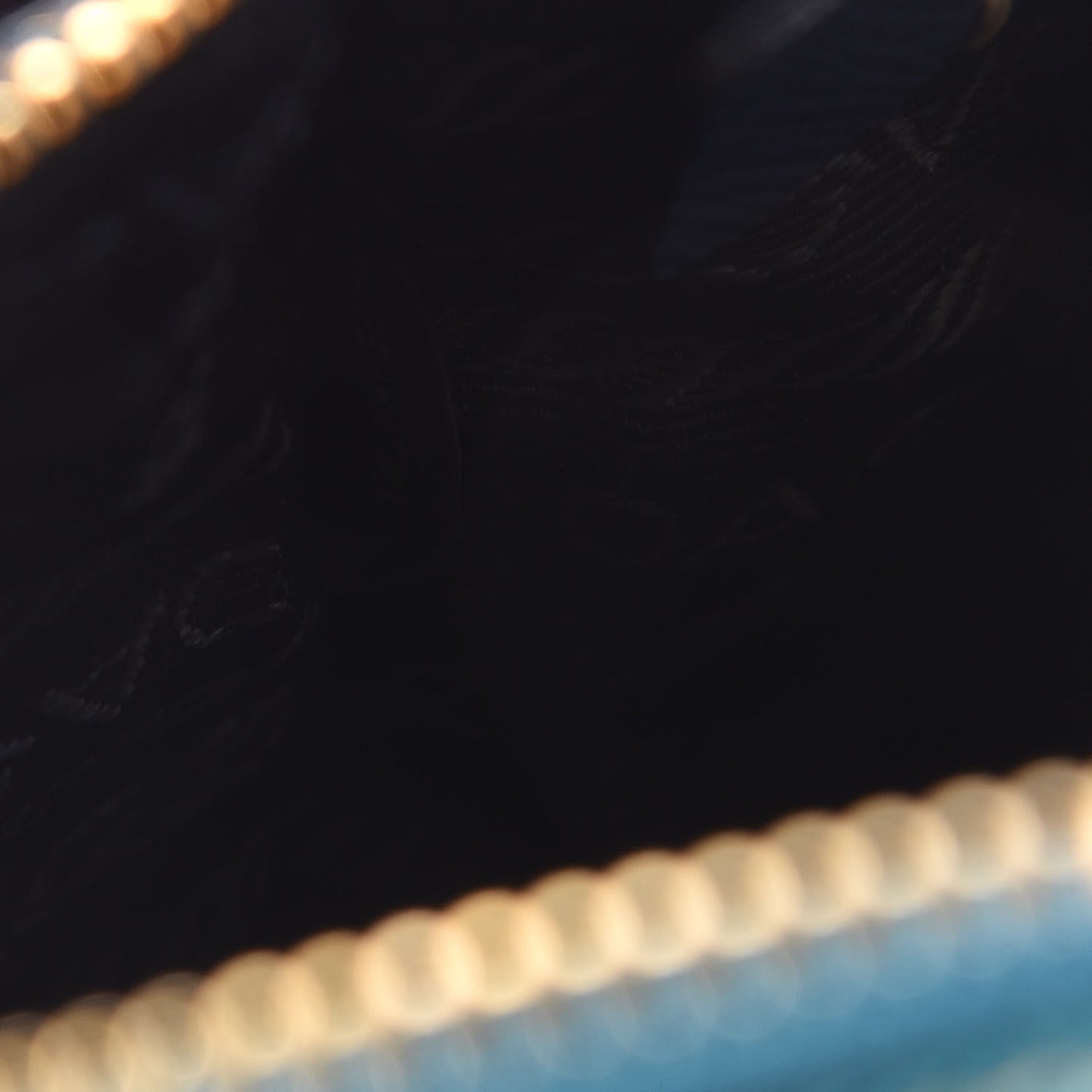 Saffiano Lux Bi-Color Clutch Bleuette Turchese