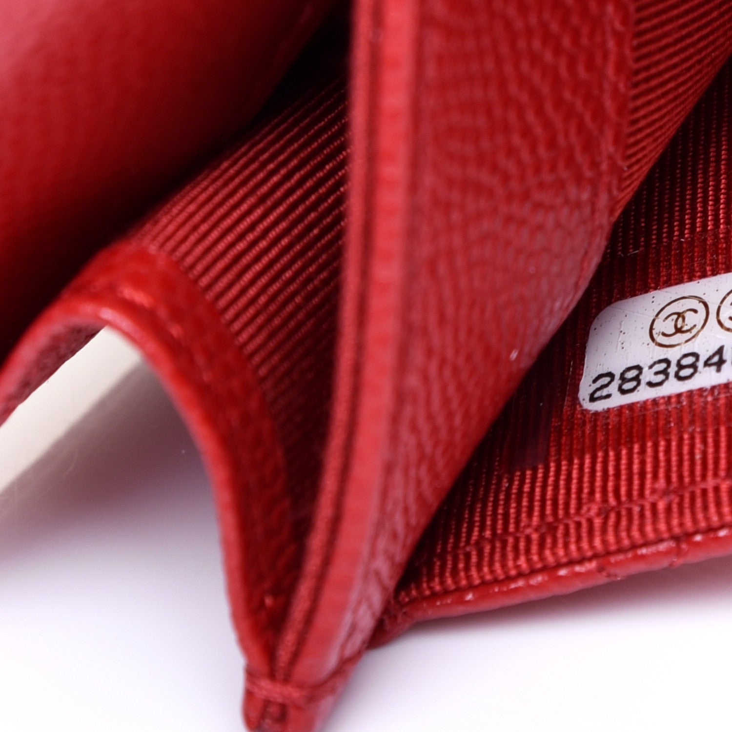 Chanel Caviar Quilted Flap Card Holder Wallet Red 9 of 11
